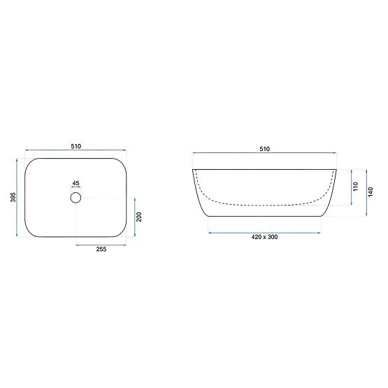 Möbelwaschbecken Rea Freja Travertine Matt