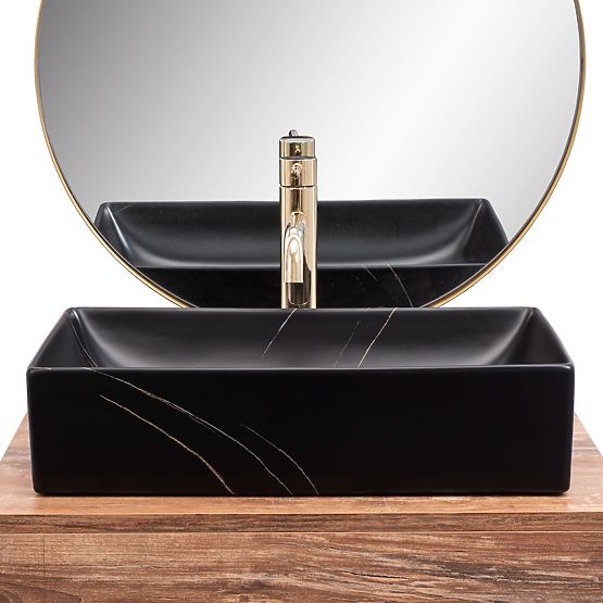 Möbelwaschbecken REA Inga Black Marble Mat