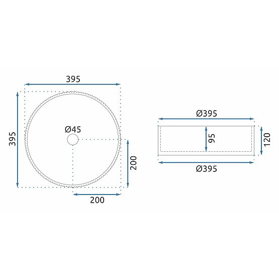 Möbelwaschbecken Rea Ingrid Schwarz