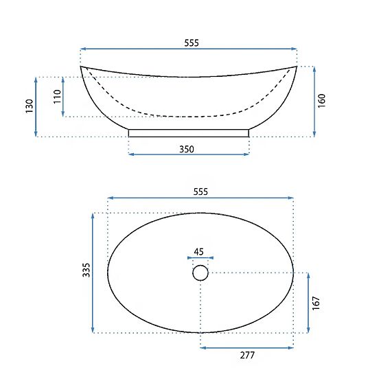 Möbelwaschbecken Rea Kate 56