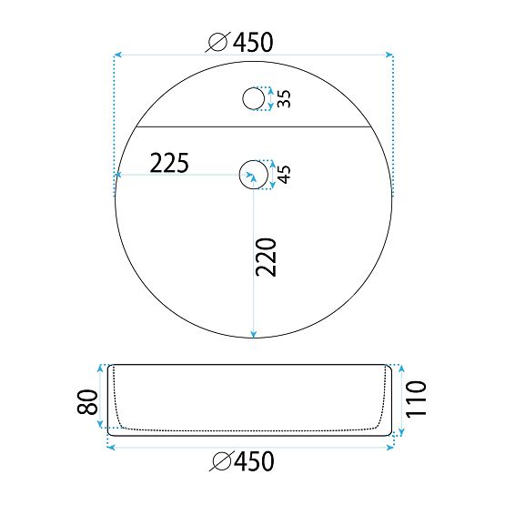 Möbelwaschbecken REA Ronda