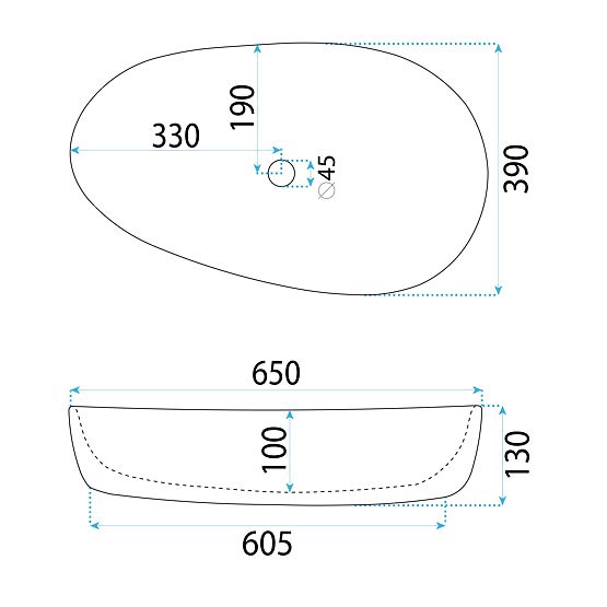 Möbelwaschbecken Rea SANDRA