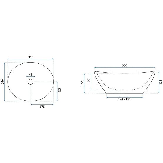 Möbelwaschbecken Rea Sofia Mini Aiax Shiny