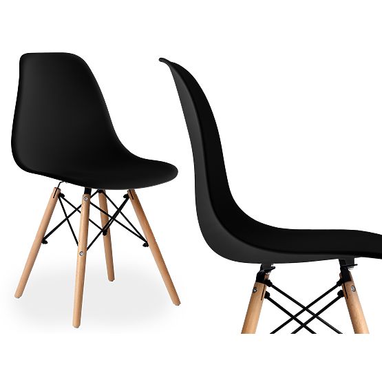 Moderne Stuhl Milano DSW PP schwarz