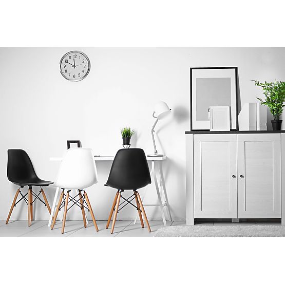 Moderne Stuhl Milano DSW PP schwarz