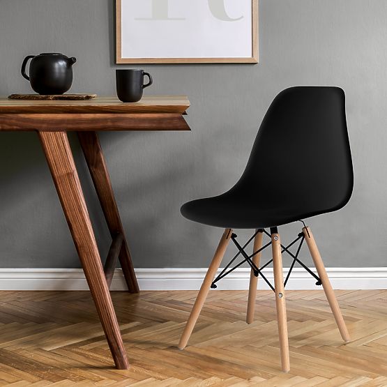 Moderne Stuhl Milano DSW PP schwarz