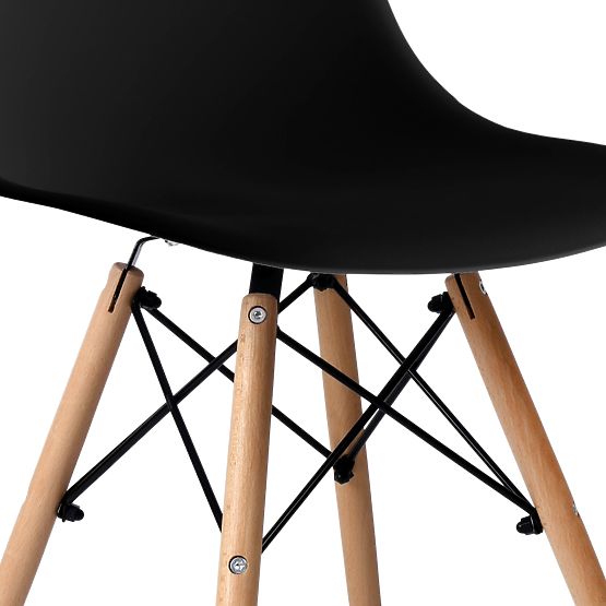 Moderne Stuhl Milano DSW PP schwarz