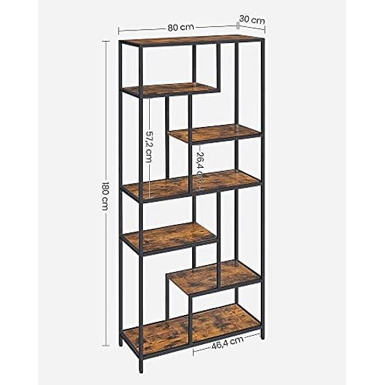 Moderne Wohnzimmer-Bibliothek mit 6 Regalen