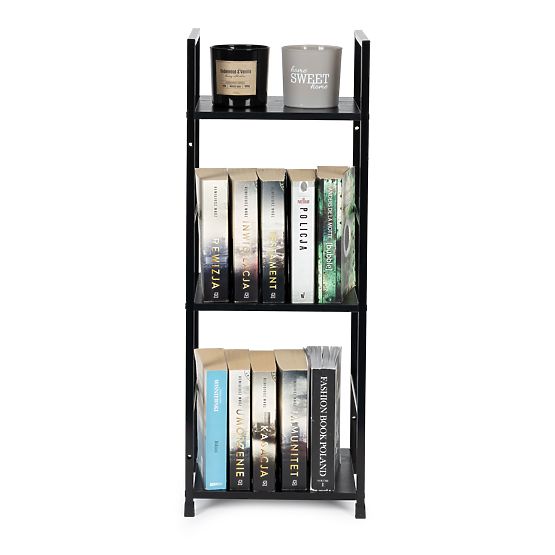 Moderner Holzregal mit Metallrahmen LOFT 3 Regalböden schwarz