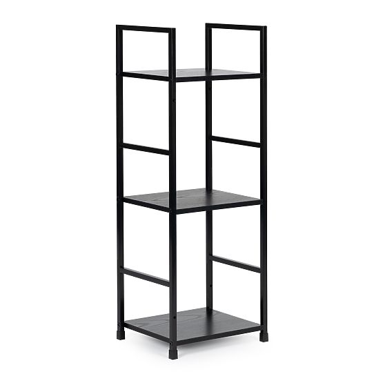 Moderner Holzregal mit Metallrahmen LOFT 3 Regalböden schwarz