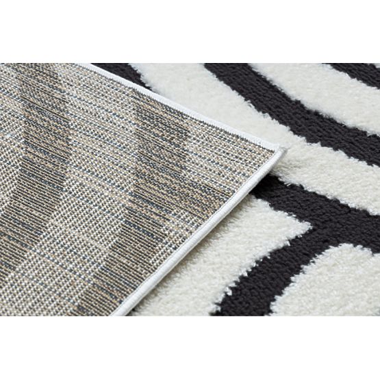 Moderner Teppich MODE 8629 Muscheln Creme/Schwarz