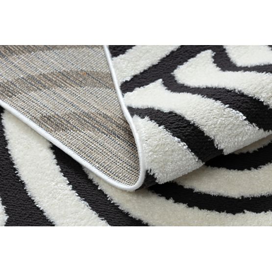 Moderner Teppich MODE 8629 Muscheln Creme/Schwarz