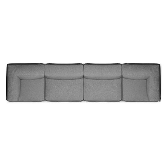 Modulare Garten-Ecksofa Vacuum V mit Bezug, grau