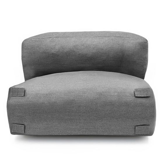 Modulare Garten-Ecksofa Vacuum V mit Bezug, grau