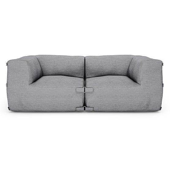 Modulare Garten-Sofa Vacuum Vlll mit Bezug, grau