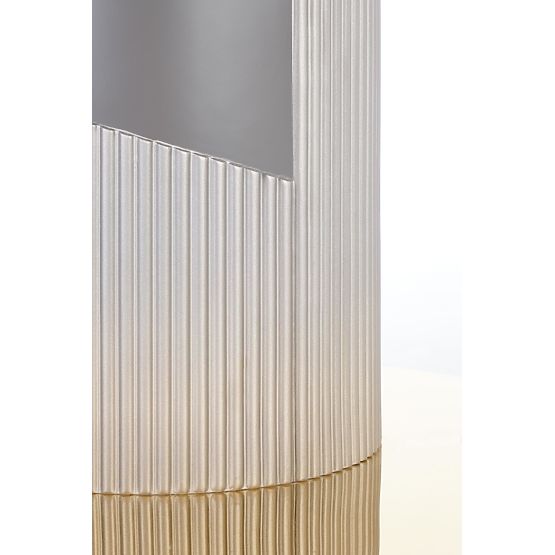 MUSCAT ausziehbarer Tischplatte - grauer Marmor, Bein - hellgrau / gold