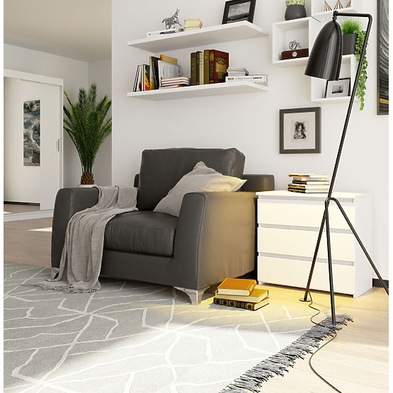 NACHTTISCH CL3 60 cm PK WEISS