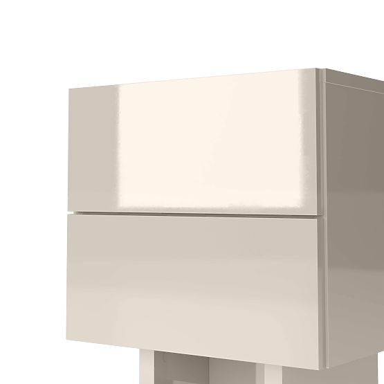 Nachttisch Glim, kaschmirfarben, glänzend