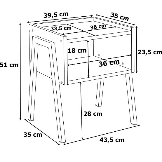 Nachttisch SKIVE MODERN OAK