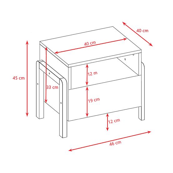 Nachttisch Viktor - weiß