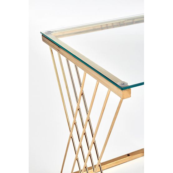 NANCY Tisch gold / transparent