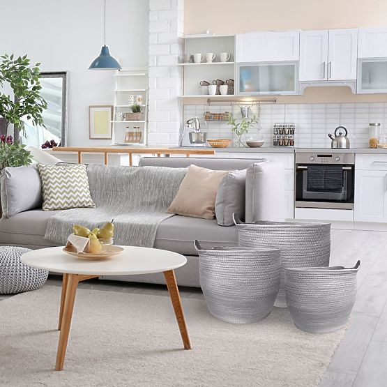 Natürliche BOHO-Körbe - Set mit 3 Stück