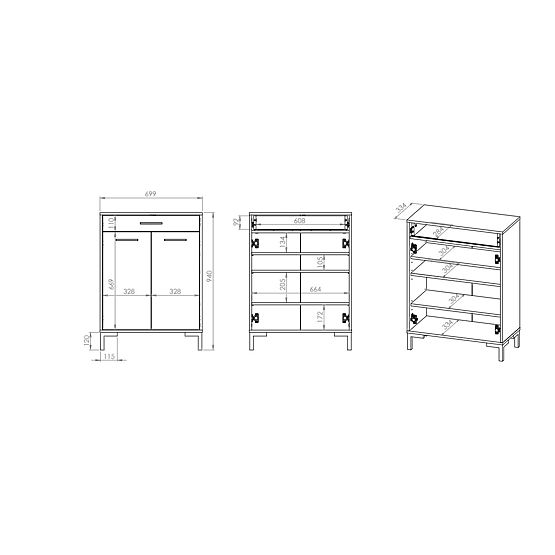 Nevio Schuhschrank – Artisan-Eiche