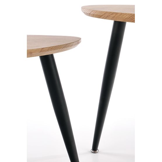 NICEA 2, Set aus 2 Bänken Eiche Gold/Schwarz