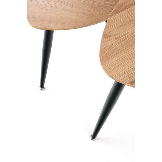 NICEA 2, Set aus 2 Bänken Eiche Gold/Schwarz