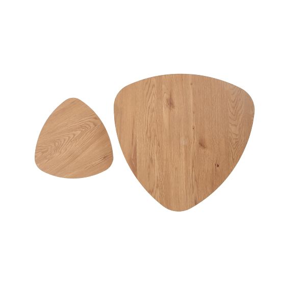 NICEA 2, Set aus 2 Bänken Eiche Gold/Schwarz