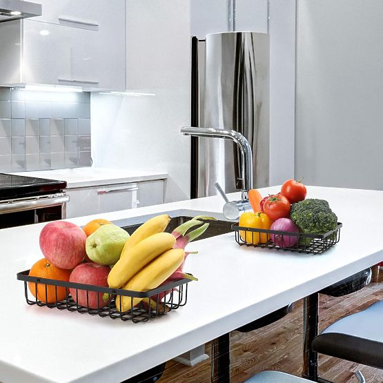 Obstkorb PULOS 2 Ebenen schwarz