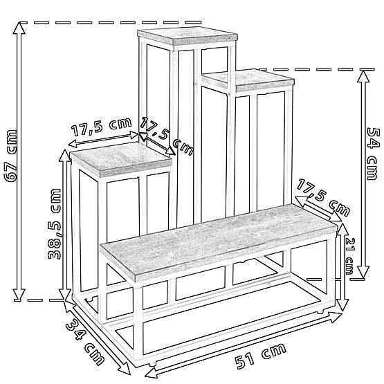 Pflanzenständer ANTIRES weißer Marmor Metall