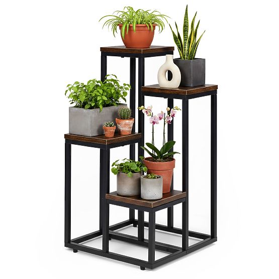 Pflanzenständer Dekoration 4 Regale Loft ModernHome