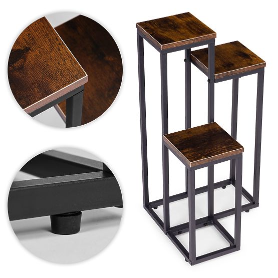 Pflanzenständer mit 3 Regalen Loft ModernHome