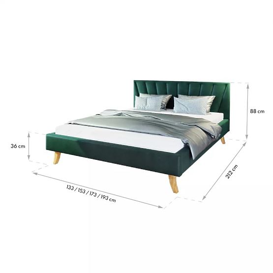 Polsterbett HEAVEN 120 x 200 cm - Grau