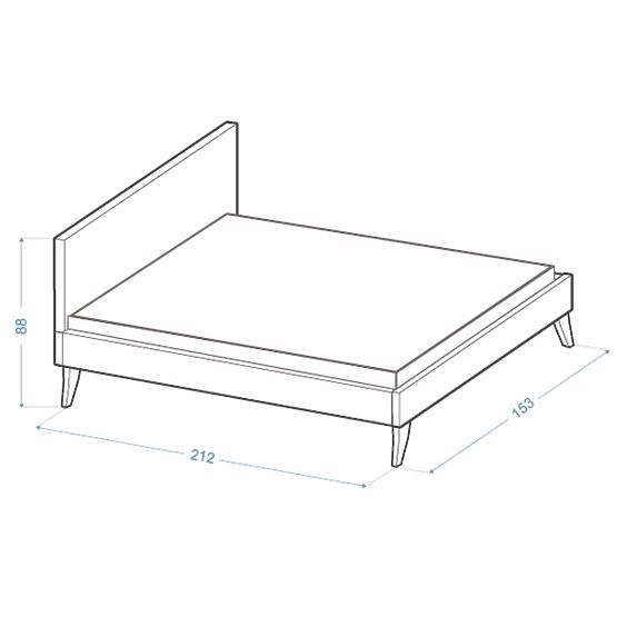 Polsterbett HEAVEN 140 x 200 cm - Grau
