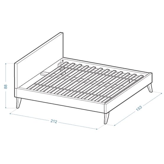 Polsterbett HEAVEN 140 x 200 cm – Puderrosa