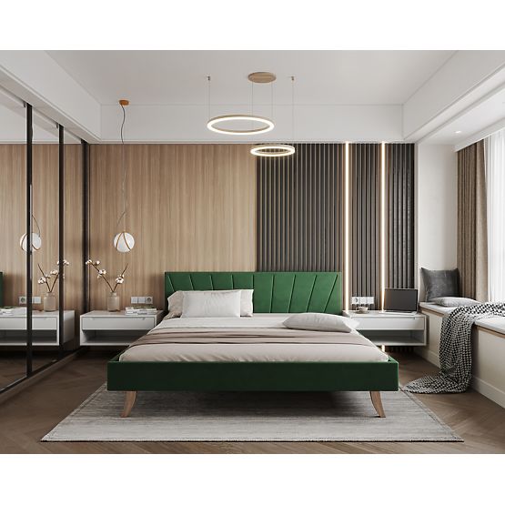 Polsterbett HEAVEN 180 x 200 cm - Grün