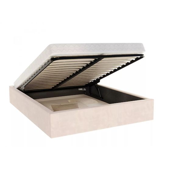 Polsterbett ORLANDO 120 x 200 cm – Creme