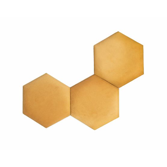 Gepolsterte Paneele Hexagon - Senfgelb