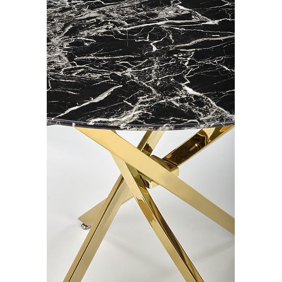 RAYMOND 2 Tisch, Platte - schwarzer Marmor, Beine - gold (2p=1Stk)