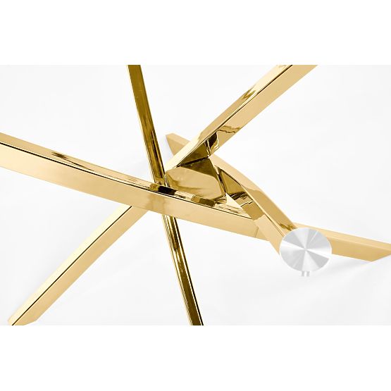 RAYMOND Tisch, Platte - transparent, Beine - gold (2p=1Stk)