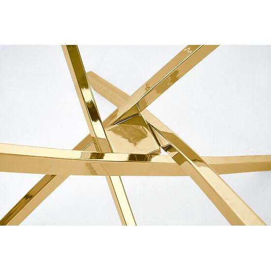RAYMOND Tisch, Platte - transparent, Beine - gold (2p=1Stk)