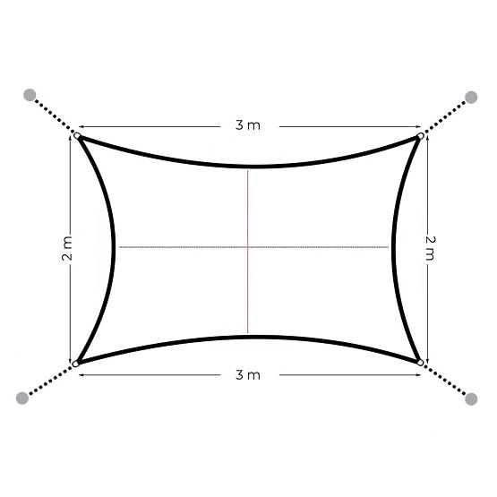 Wasserdichte rechteckige Plane 2x3 m - Beige