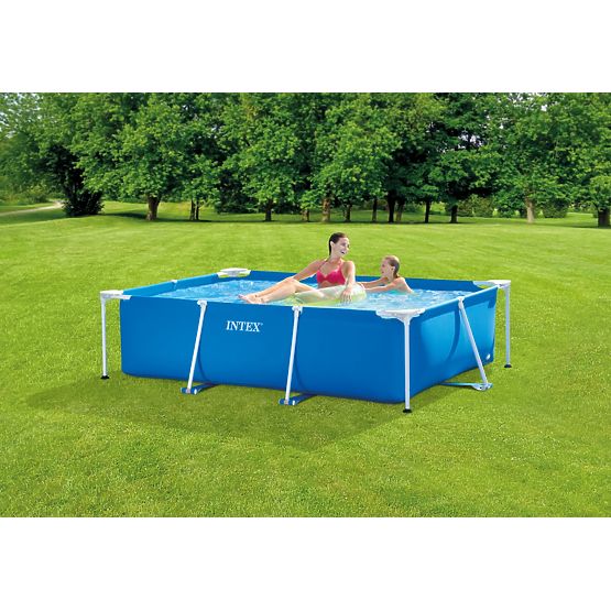 Rechteckiger Gartenpool mit Rahmen 3x2m Intex