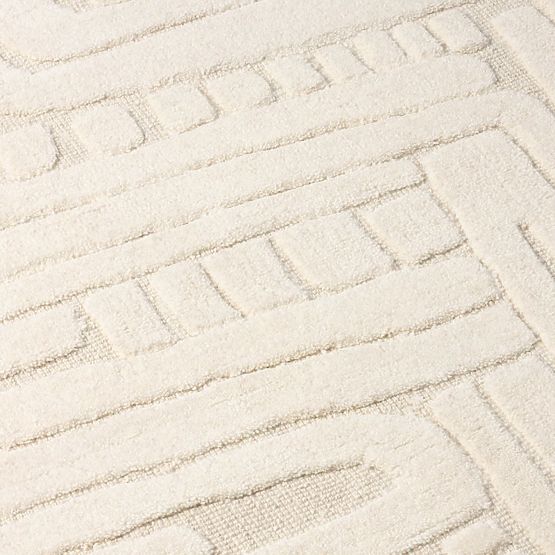 Rechteckiger Teppich Sophia, getuftet, Baumwolle, cremefarben, Teppichgröße: 120x180