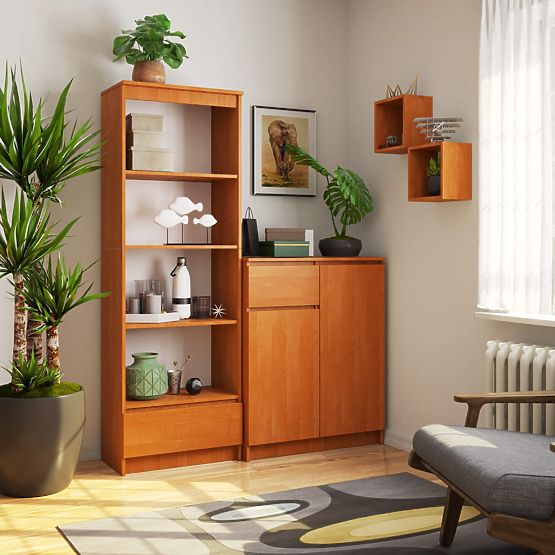 REGAL R 60 cm CLP 1 SCHUBLADE 4 REGALBÖDEN ERLE