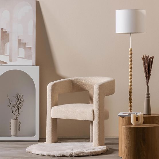 Relax-Sessel Lory, Bouclé, Beige