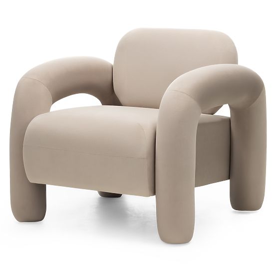 Relax-Sessel Vico, hellbeige, samt
