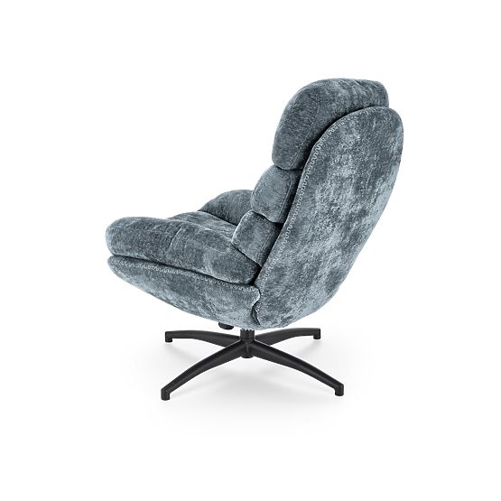 Relaxsessel DARIO mit Fußhocker und Schaukelmechanismus, blau (1p=1Stk)